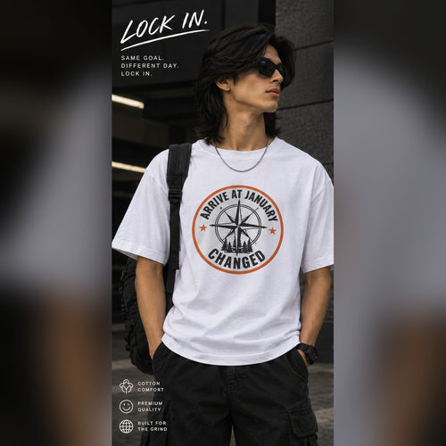 Arrive At January, Changed — Oversized Graphic T-Shirt