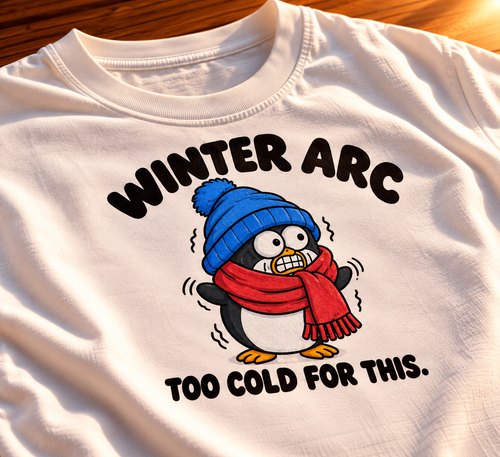Too Cold For This — Winter Arc Graphic T-Shirt