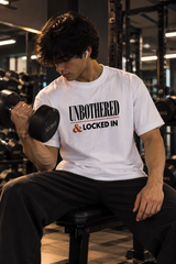 Unbothered & Locked In — Oversized Graphic T-Shirt
