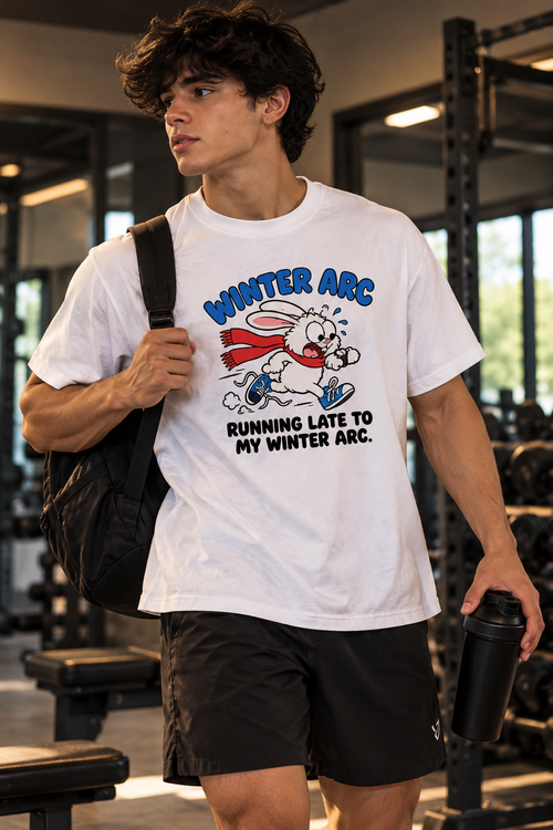 Running Late To My Winter Arc — Graphic T-Shirt